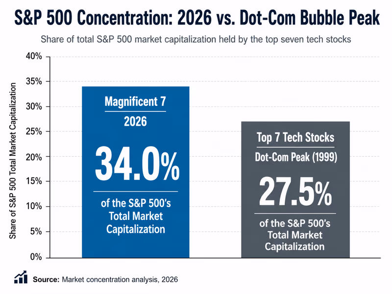 A comparison chart analyzing market index concentration.