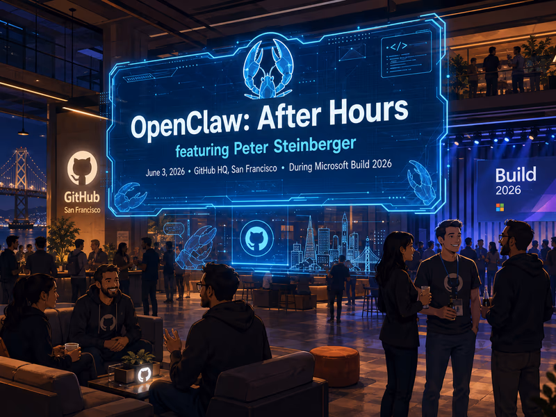A high-tech digital flyer illustration for the upcoming 'OpenClaw: After Hours' event scheduled for June 3, 2026.