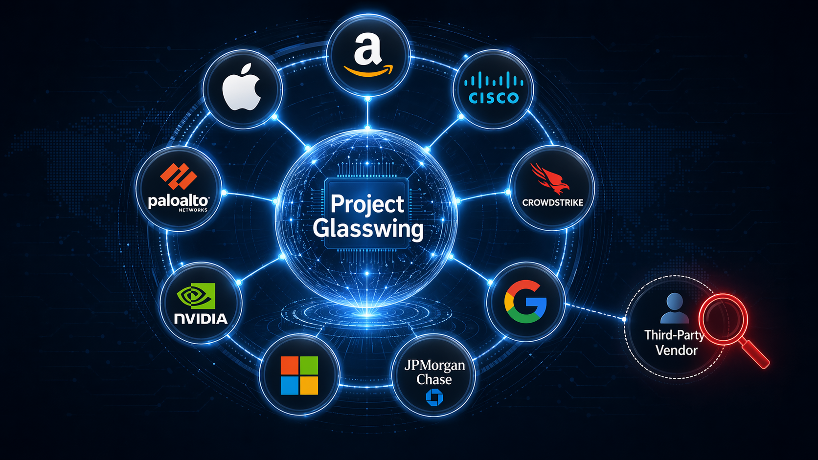 A conceptual illustration of 'Project Glasswing'