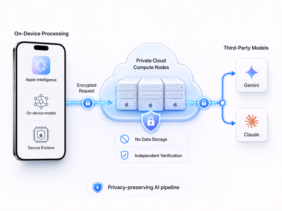 A technical diagram of Apple's Private Cloud Compute architecture