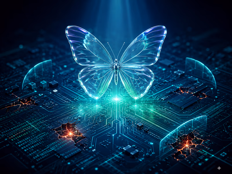 A conceptual digital illustration representing Project Glasswing.
