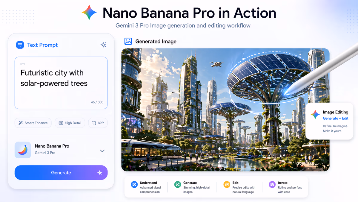 An illustration of the Nano Banana Pro (Gemini 3 Pro Image) model in action.