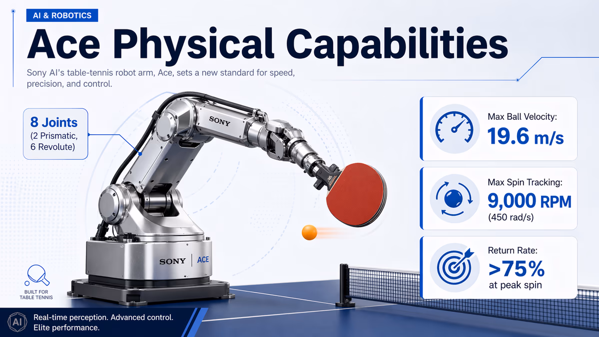 An infographic titled 'Ace Physical Capabilities'.
