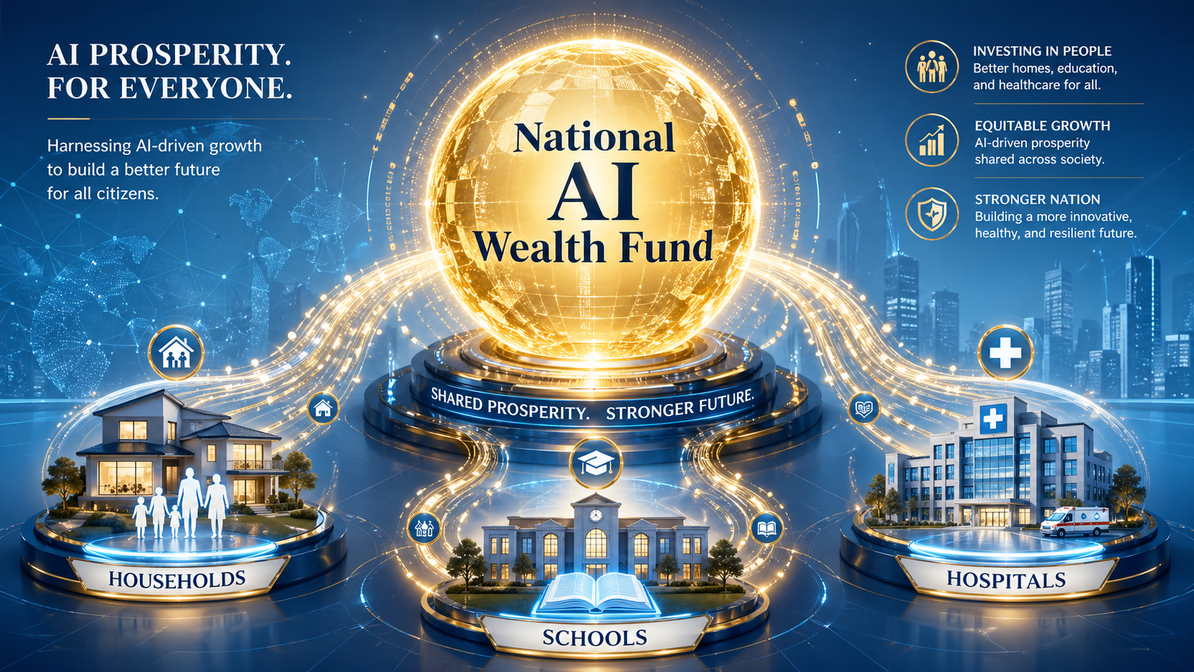 An illustration representing the 'Public Wealth Fund' concept.